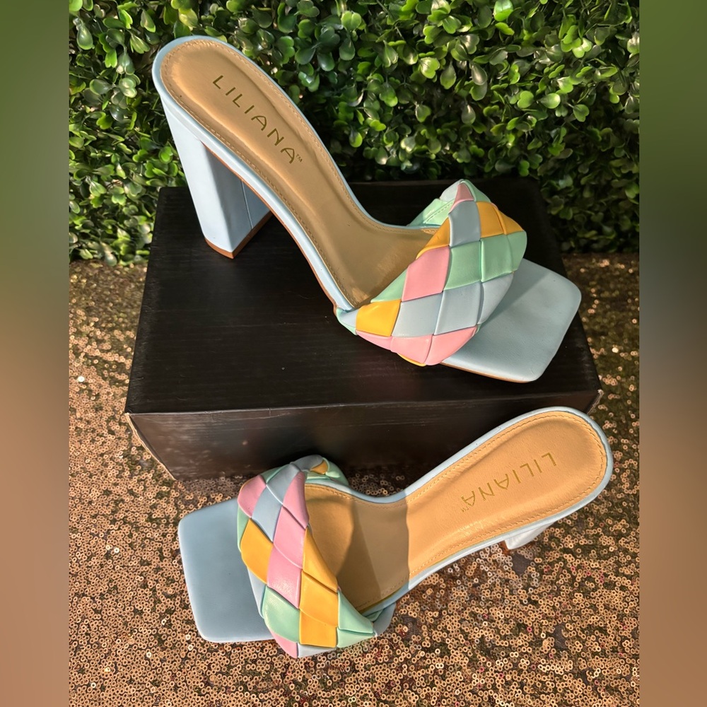 Pastel colored heels